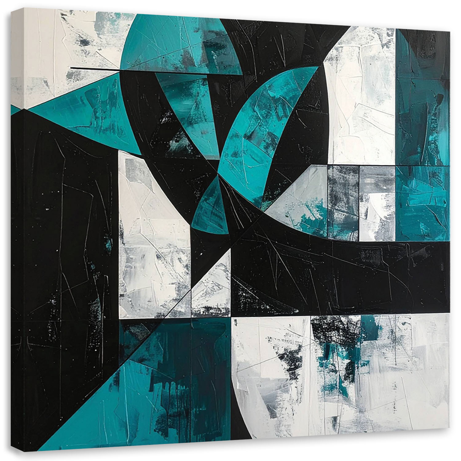 Obraz do salonu sypialni biura, Geometryczne kształty abstrakcja 20x20