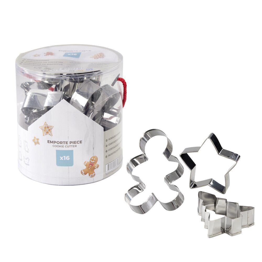 Emporte pièce X16 formes No&euml;l acier inoxydable