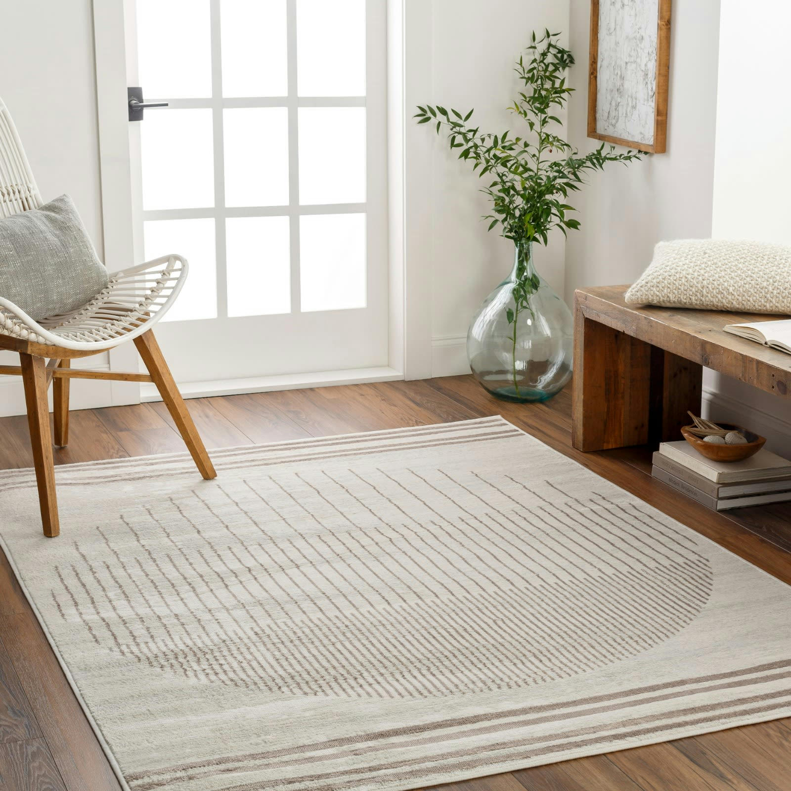 ENSO - Tapis Scandinave Hygge Brun/Ivoire 160x215