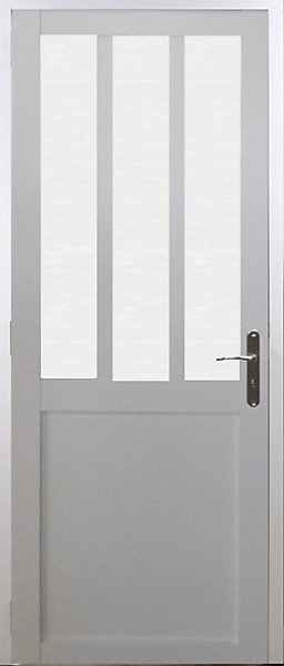 Bloc Porte Atelier Blanc Vitre Depoli H204 X L73 Cm Côte Tableau P.gauche Gd Menuiseries