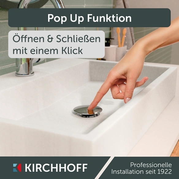 Ablaufventil, ohne Überlauf, chromfarben
