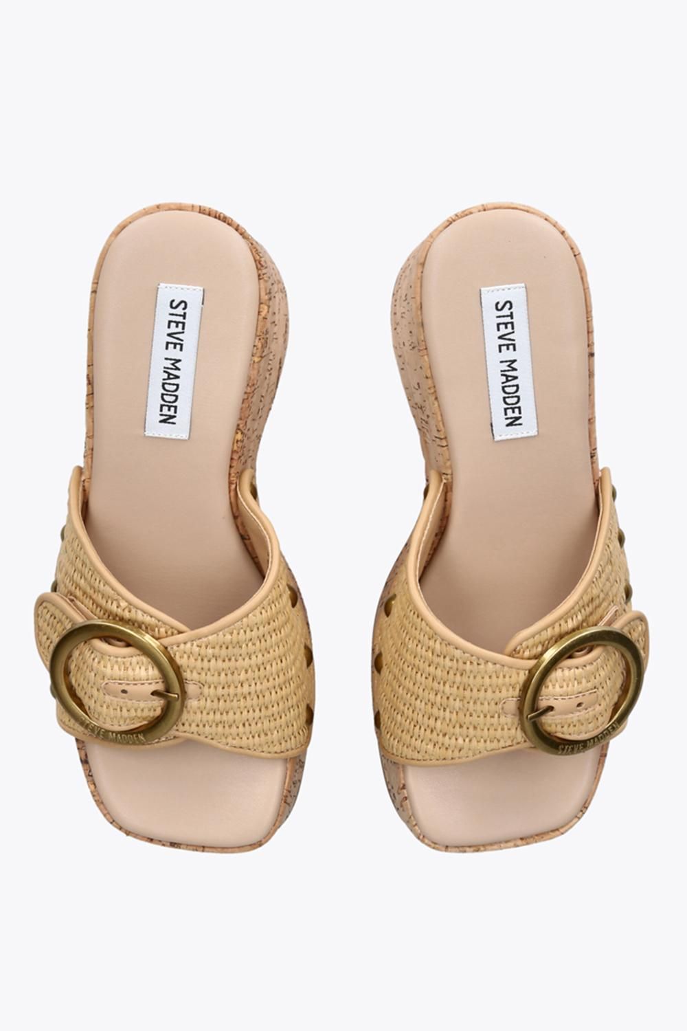STEVE MADDEN Pedestal Beige Raffia' Sandals