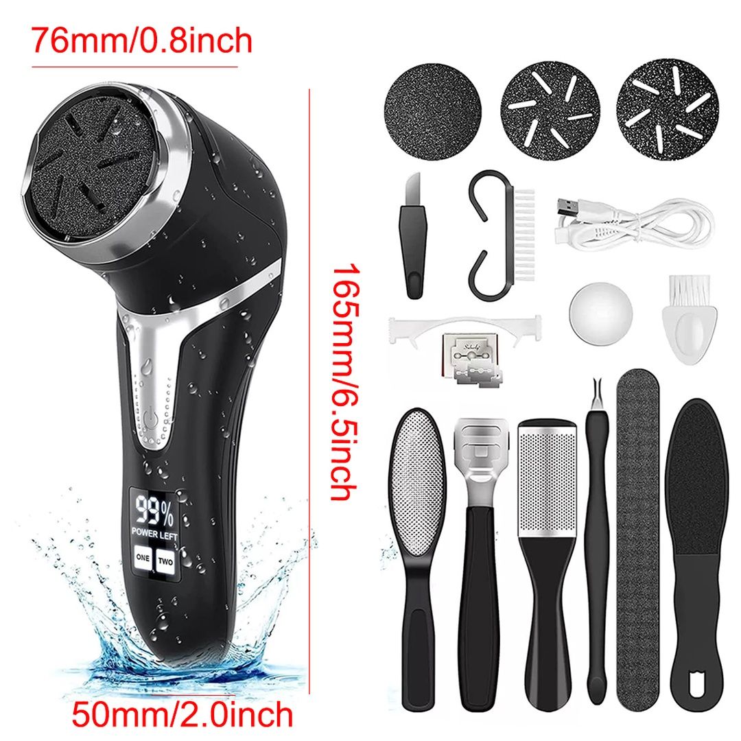 SPETLEK Electric Foot File Waterproof Hard Skin Remover Feet Pedicure Set