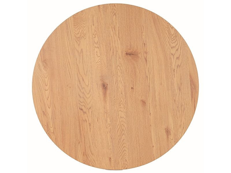 Stół okrągły TETIS 100x100 dąb/czarny