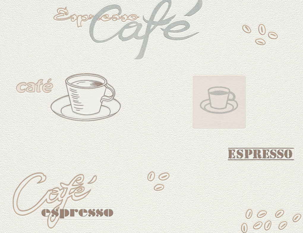 Vinyltapete Kaffeezeit Beige