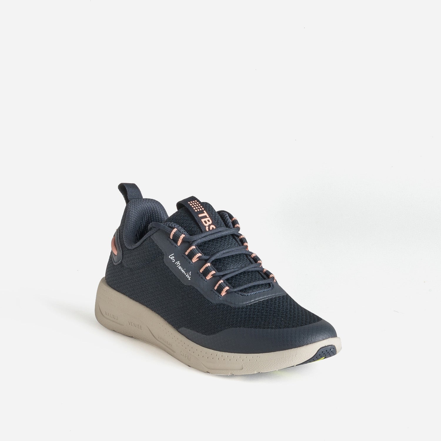 Tennis TBS marine mesh détails roses
