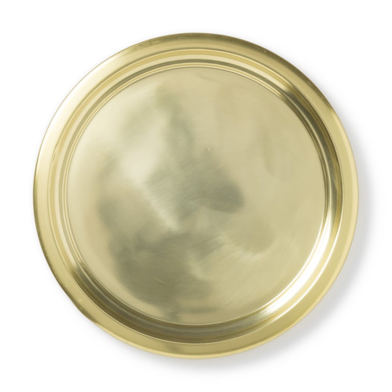 Dienblad goud - aluminium - &Oslash;38 cm