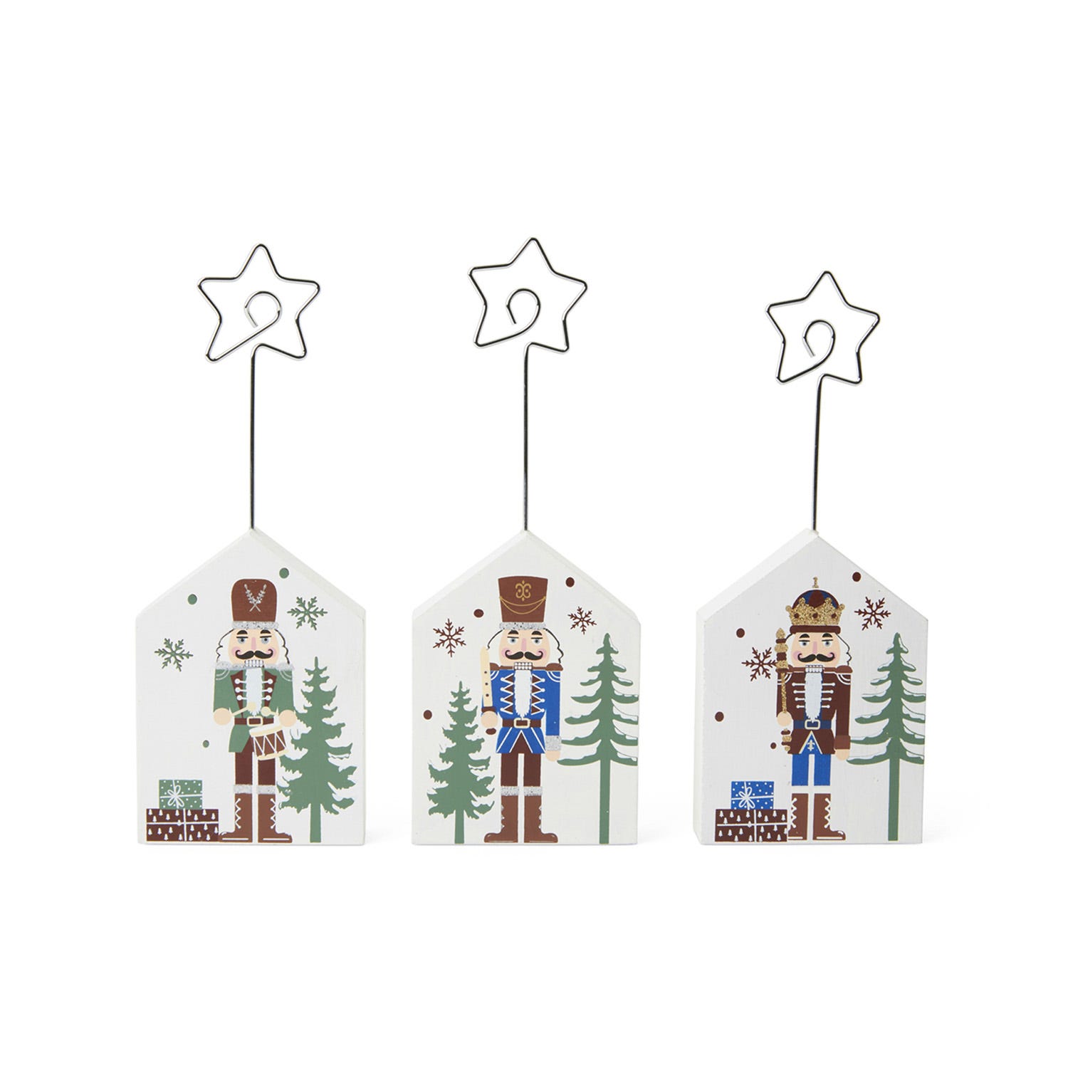Set 3 segnaposto natalizi Schiaccianoci