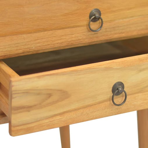 NNEVL Desk with 2 Drawers 110x52x75 cm Solid Wood Teak