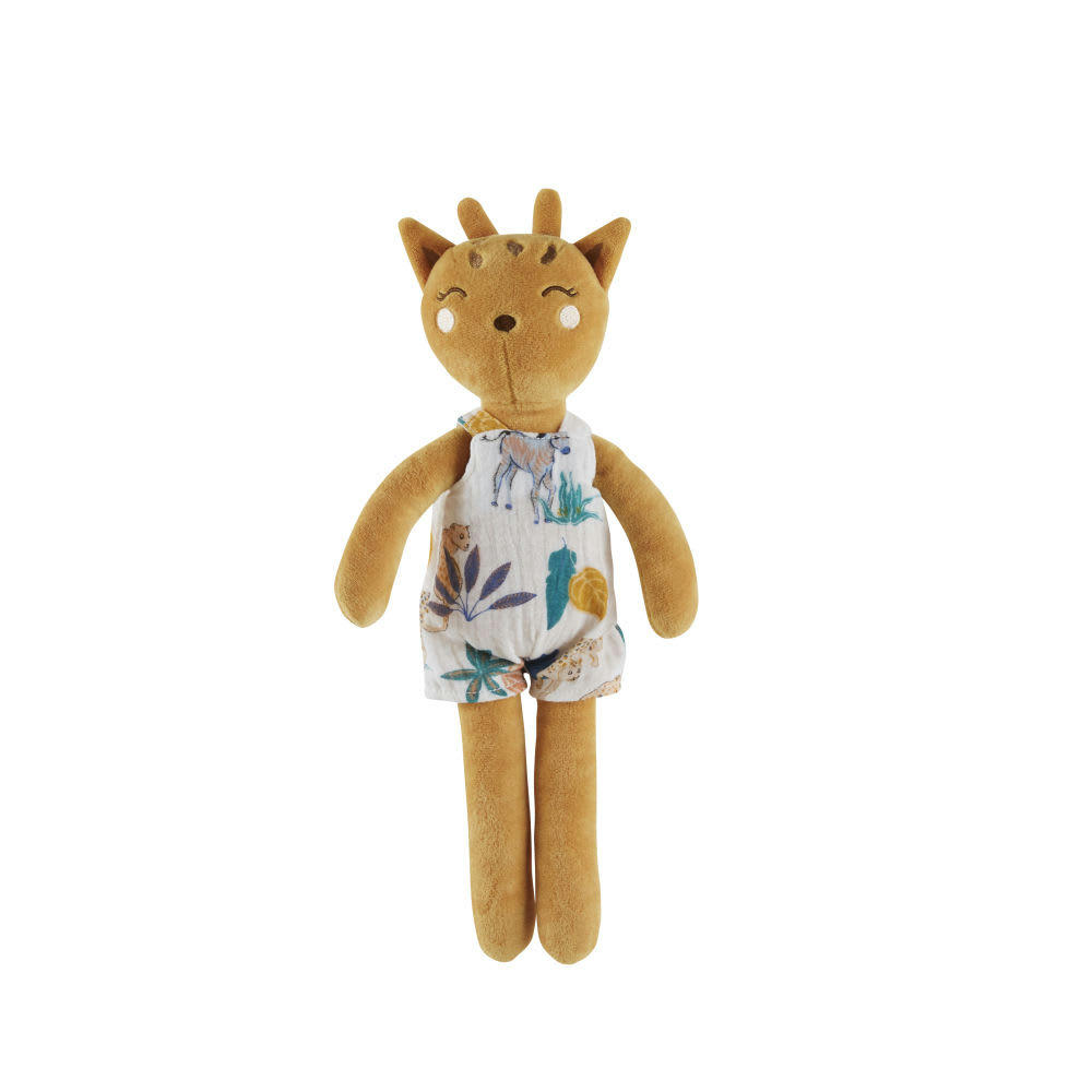 MARINE - Peluche poupée girafe multicolore