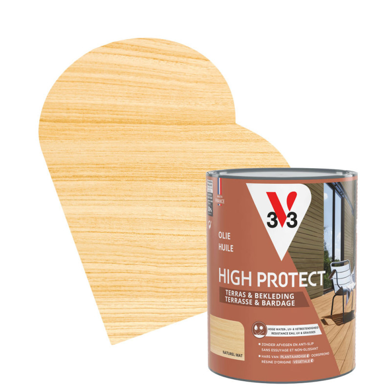 Huile pour bois de terrasse High Protect naturel 0,75 L V33