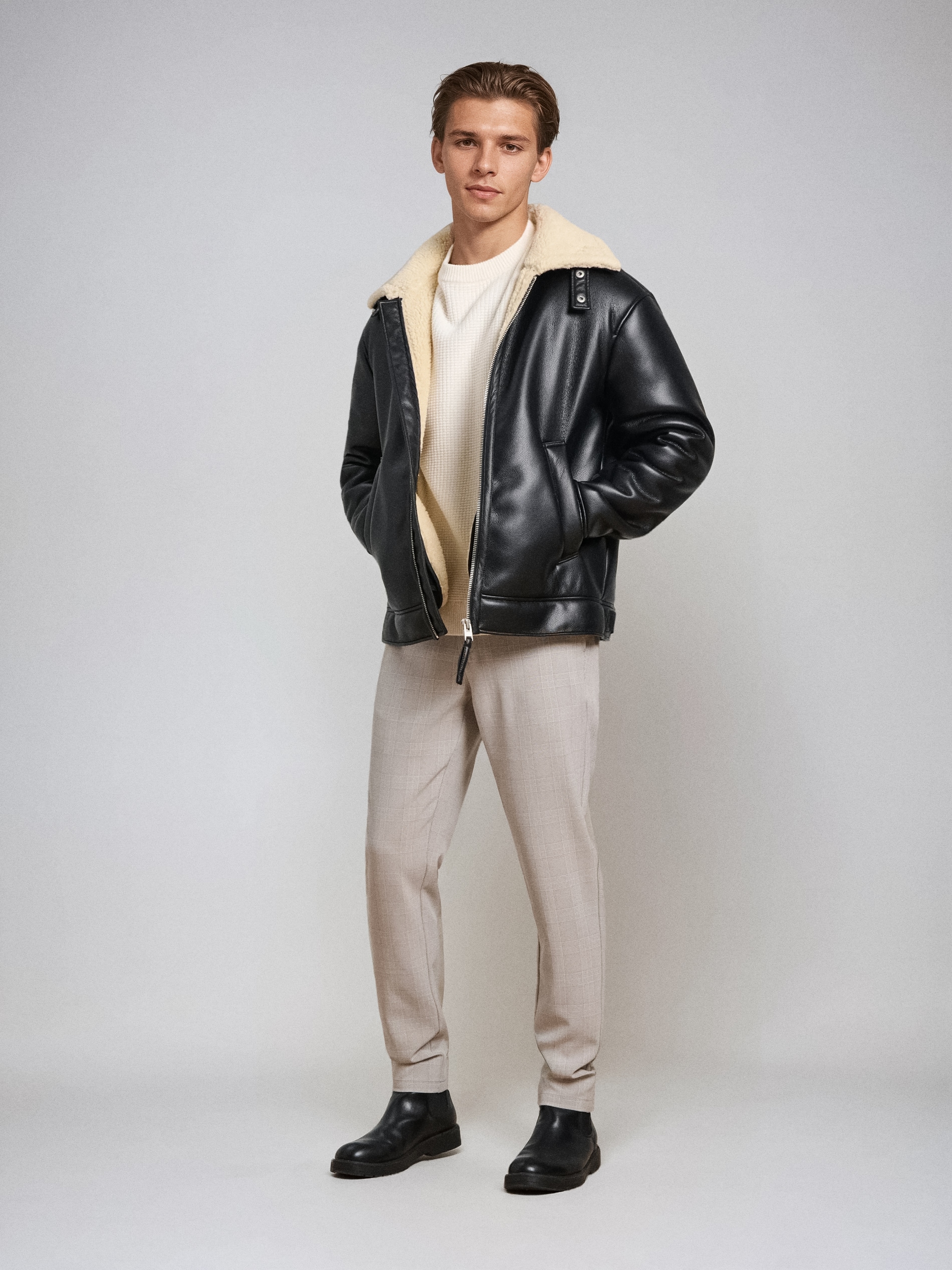 Spodnie chino slim fit w kratę