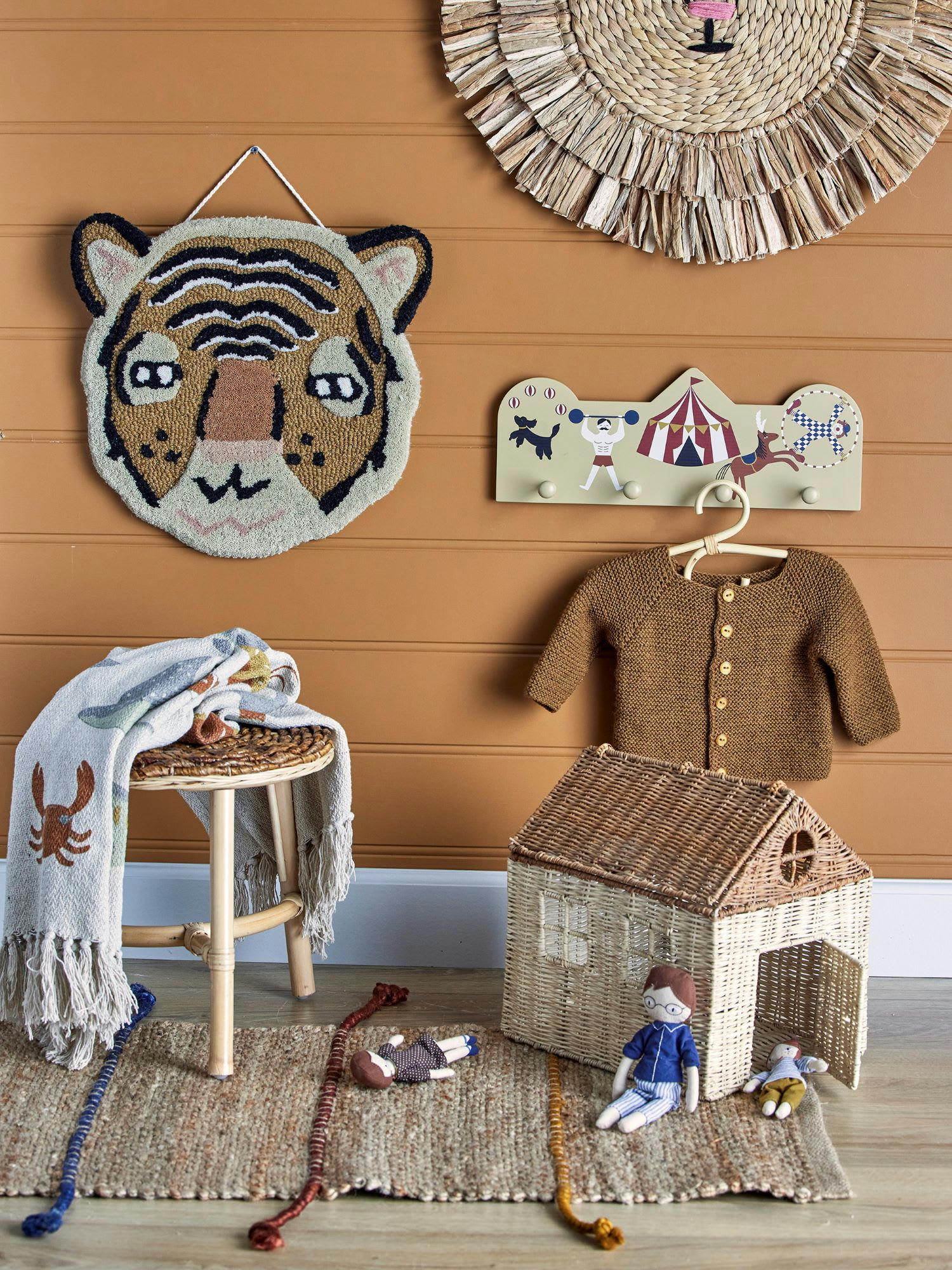 - Porte manteaux cirque en bois multicolore