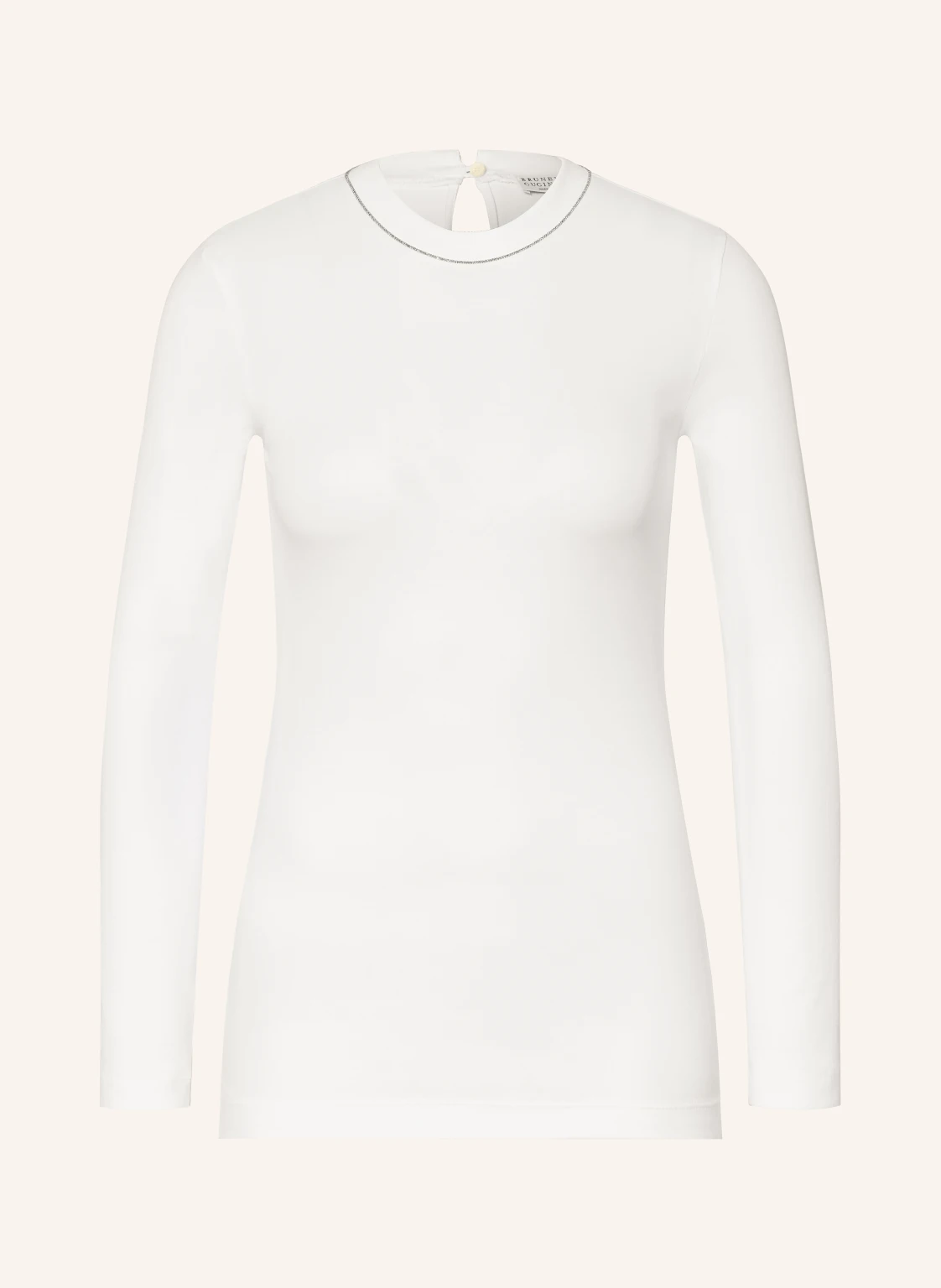 BRUNELLO CUCINELLI Longsleeve mit Schmuckperlen