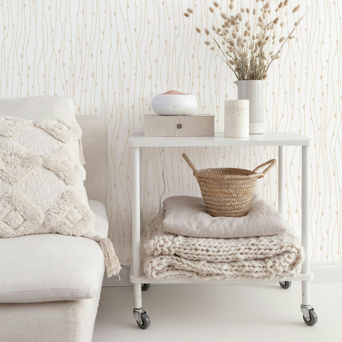 NATURE - Papier peint vinyle adhésif nature sable 50x300 cm