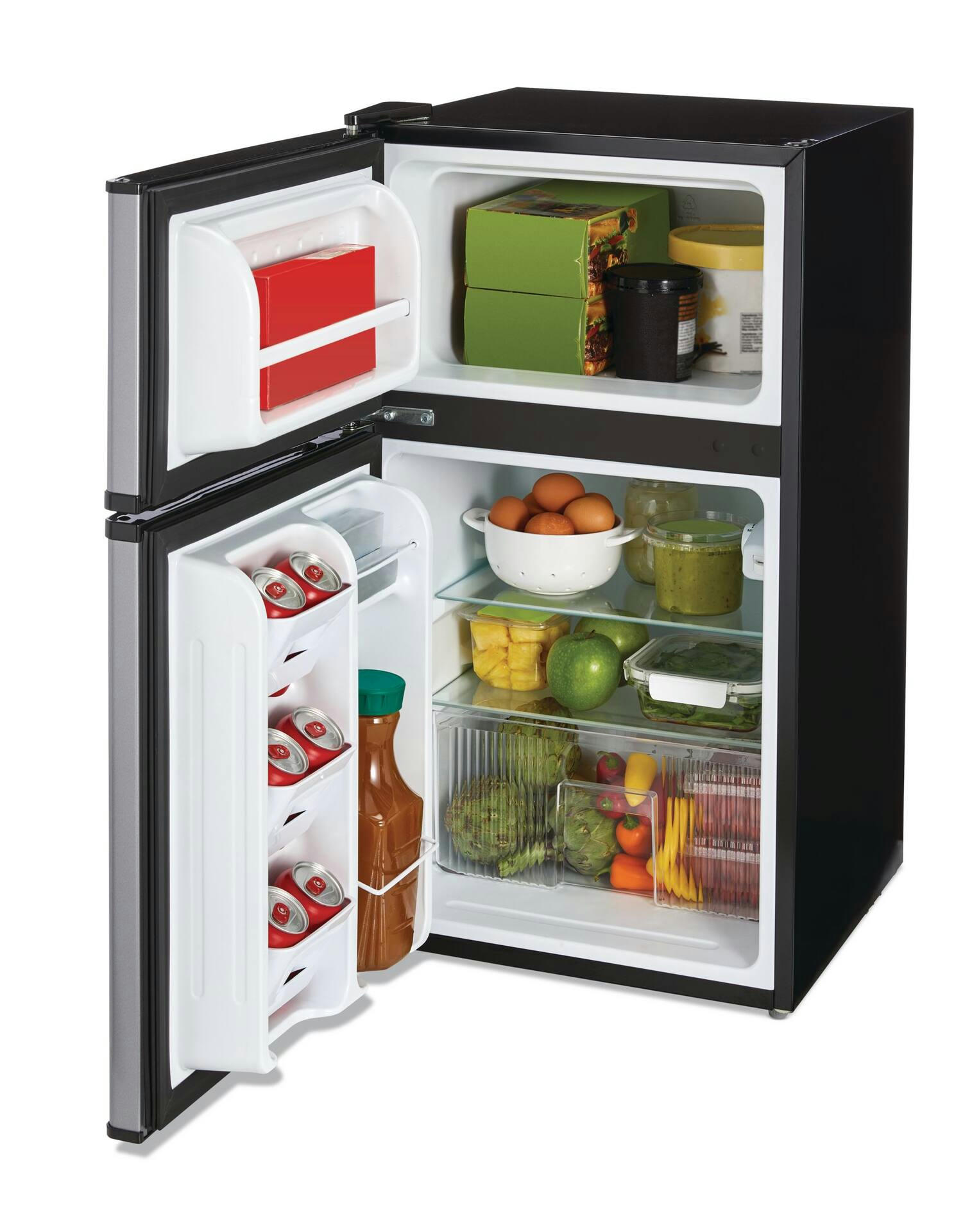 Vida by PADERNO 2-Door Stainless Steel Fridge, 3.1 Cu-Ft