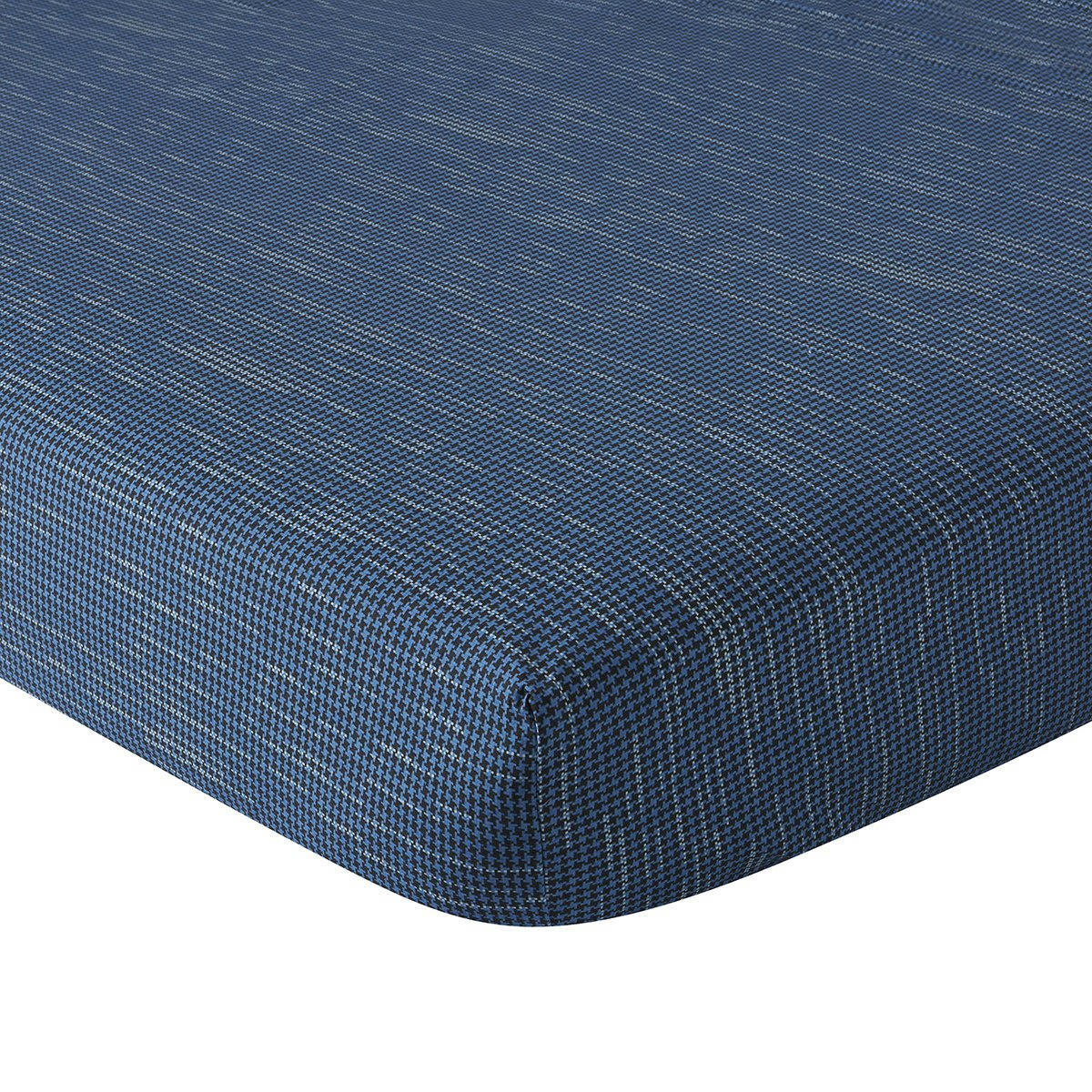 BATIK - Drap housse coton biologique bleu foncé 160x200 cm