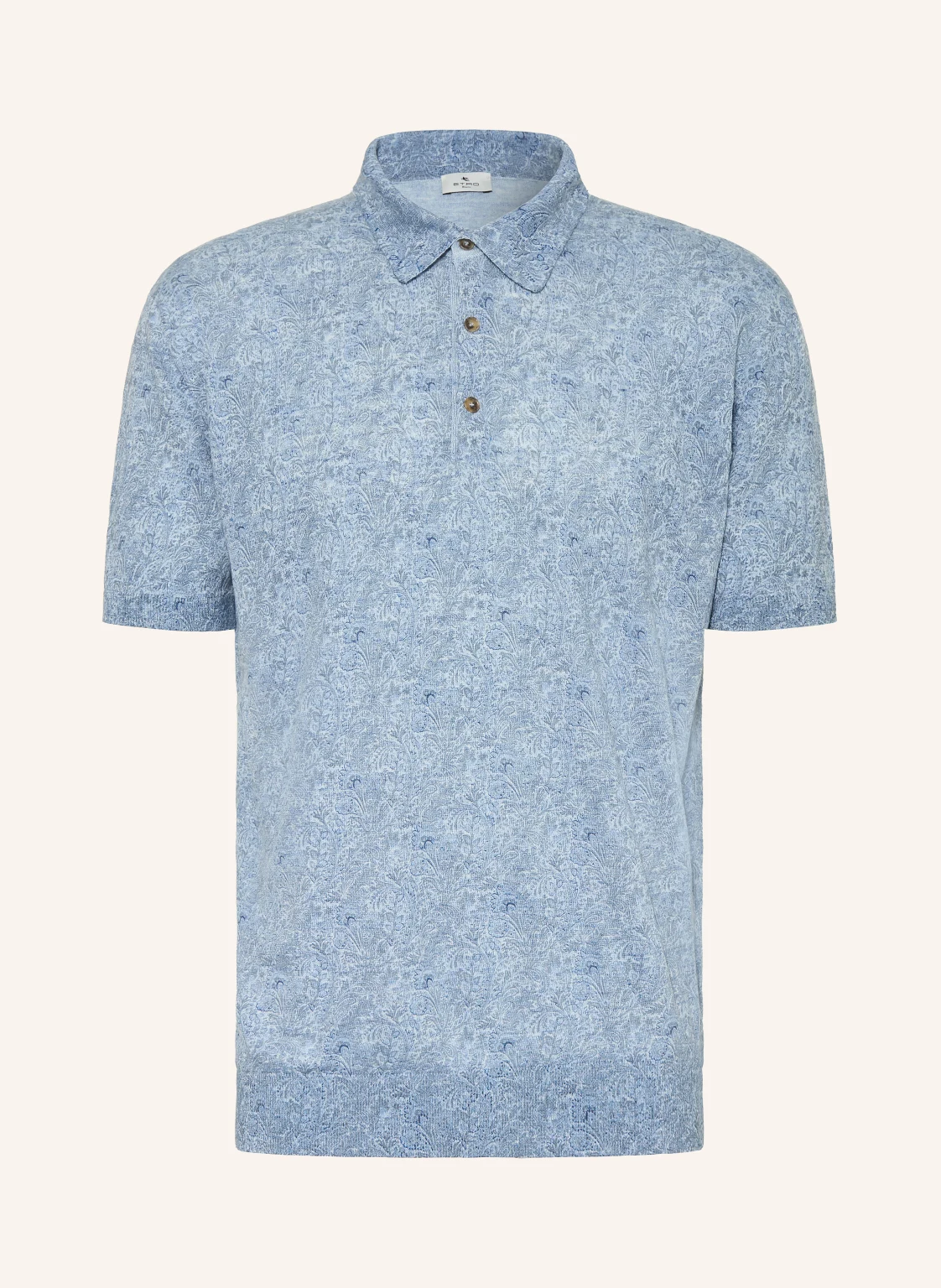 ETRO Strick-Poloshirt Regular Fit aus Leinen