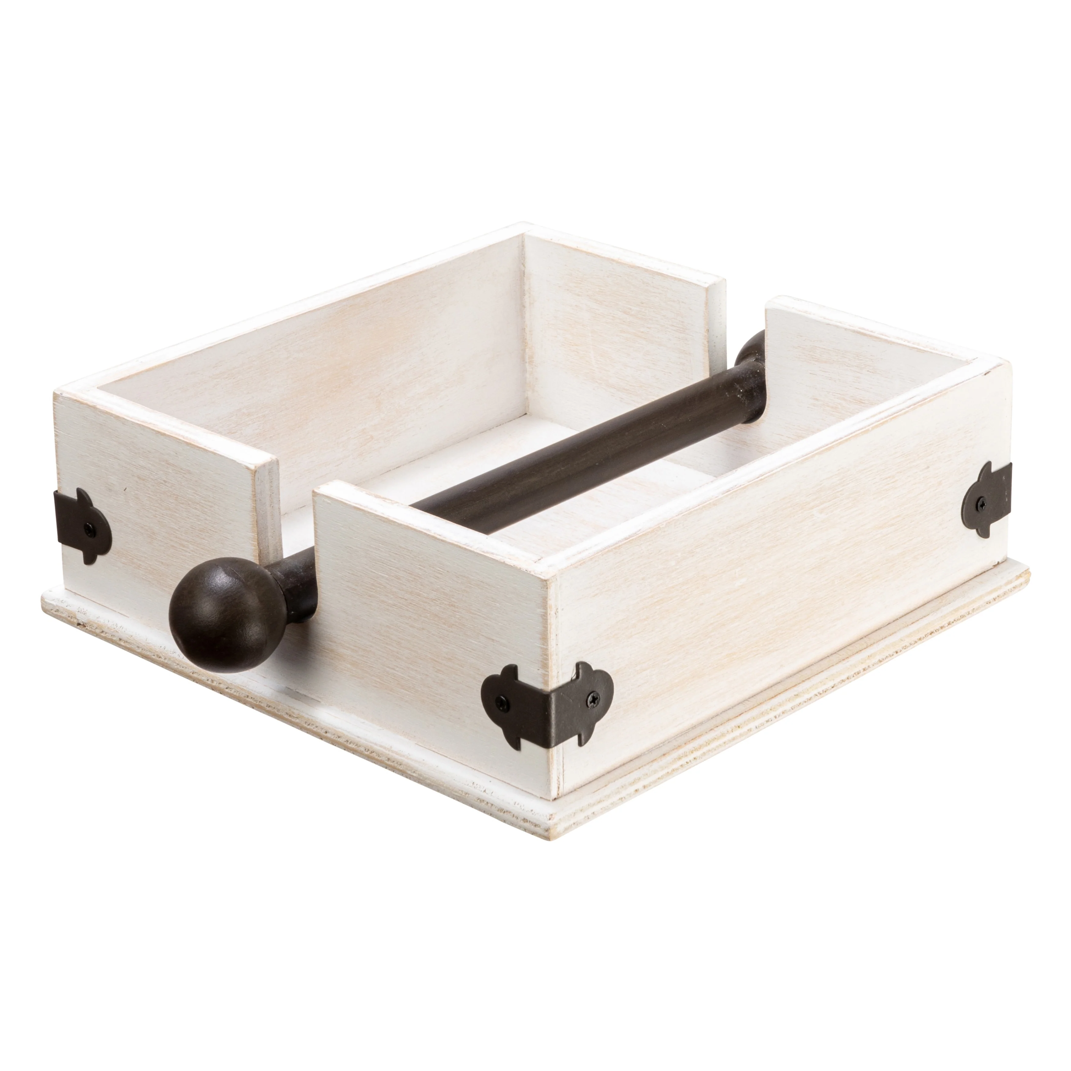 Wood Napkin Holder with Metal Bar