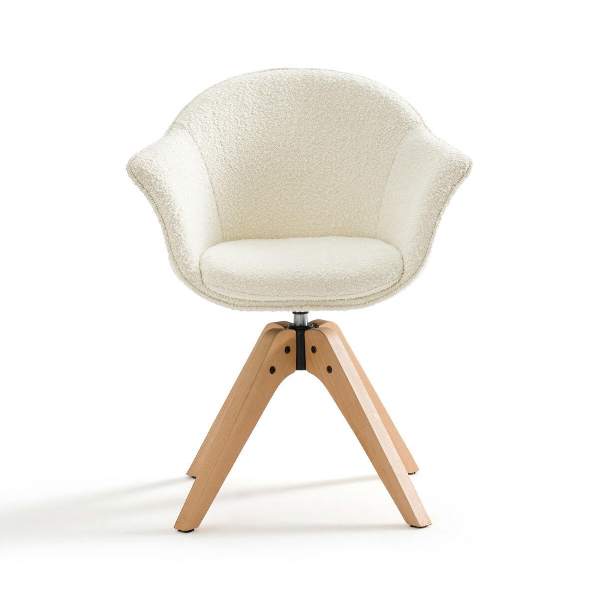 Fauteuil de bureau rotatif bouclette, Quilda