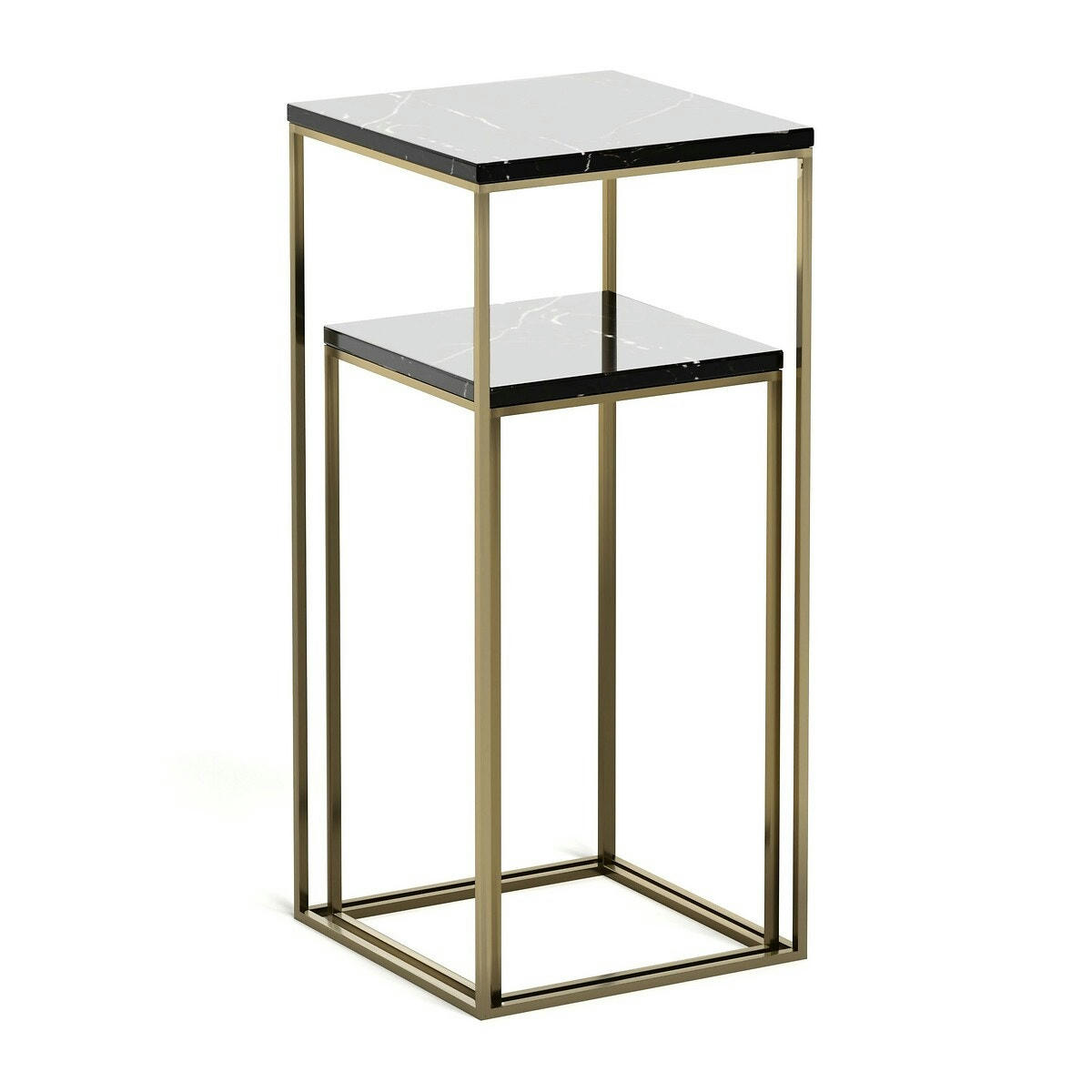 Lot de 2 sellettes plateau marbre, Mahaut