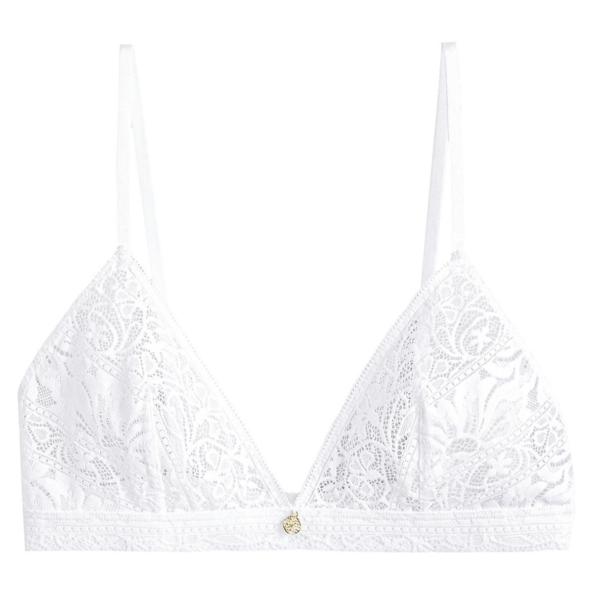 Soutien-gorge triangle sans armatures en dentelle