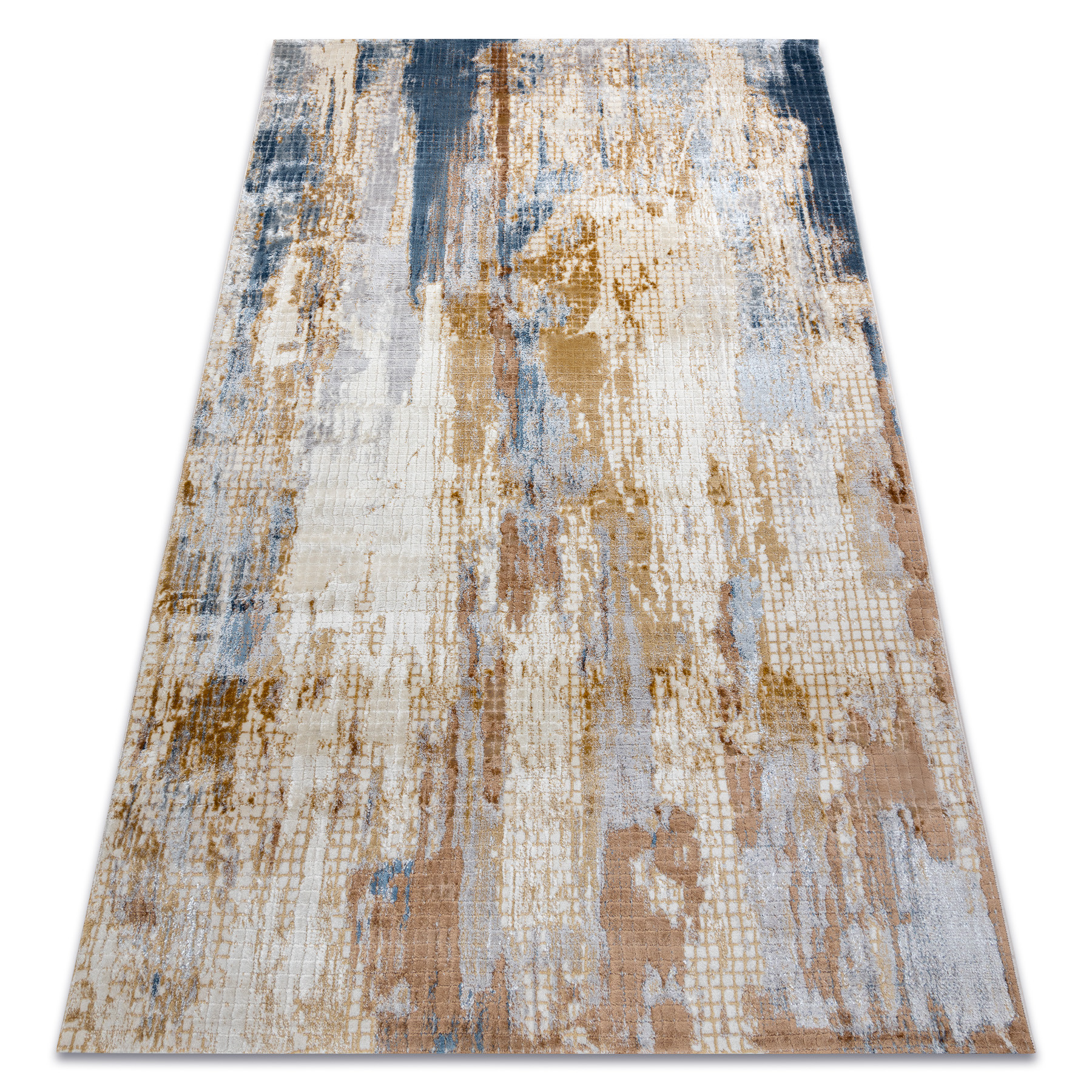 Dywan AKRYL ELITRA 6770 Abstrakcja przecierany szary / żółty 160x230 cm
