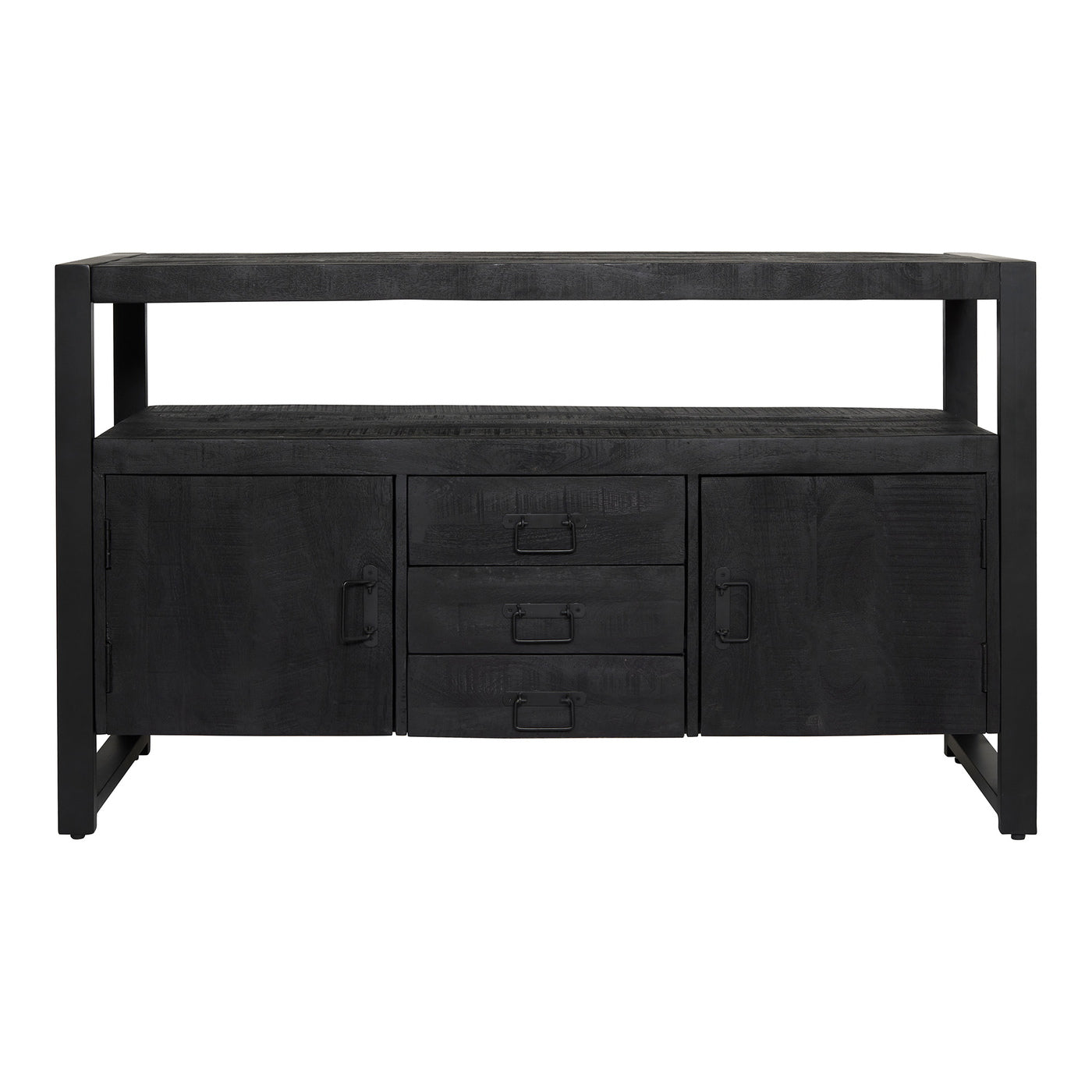 StarFurn Dressoir Boaz - Rechthoek Zwart Hout - 135x45x80cm