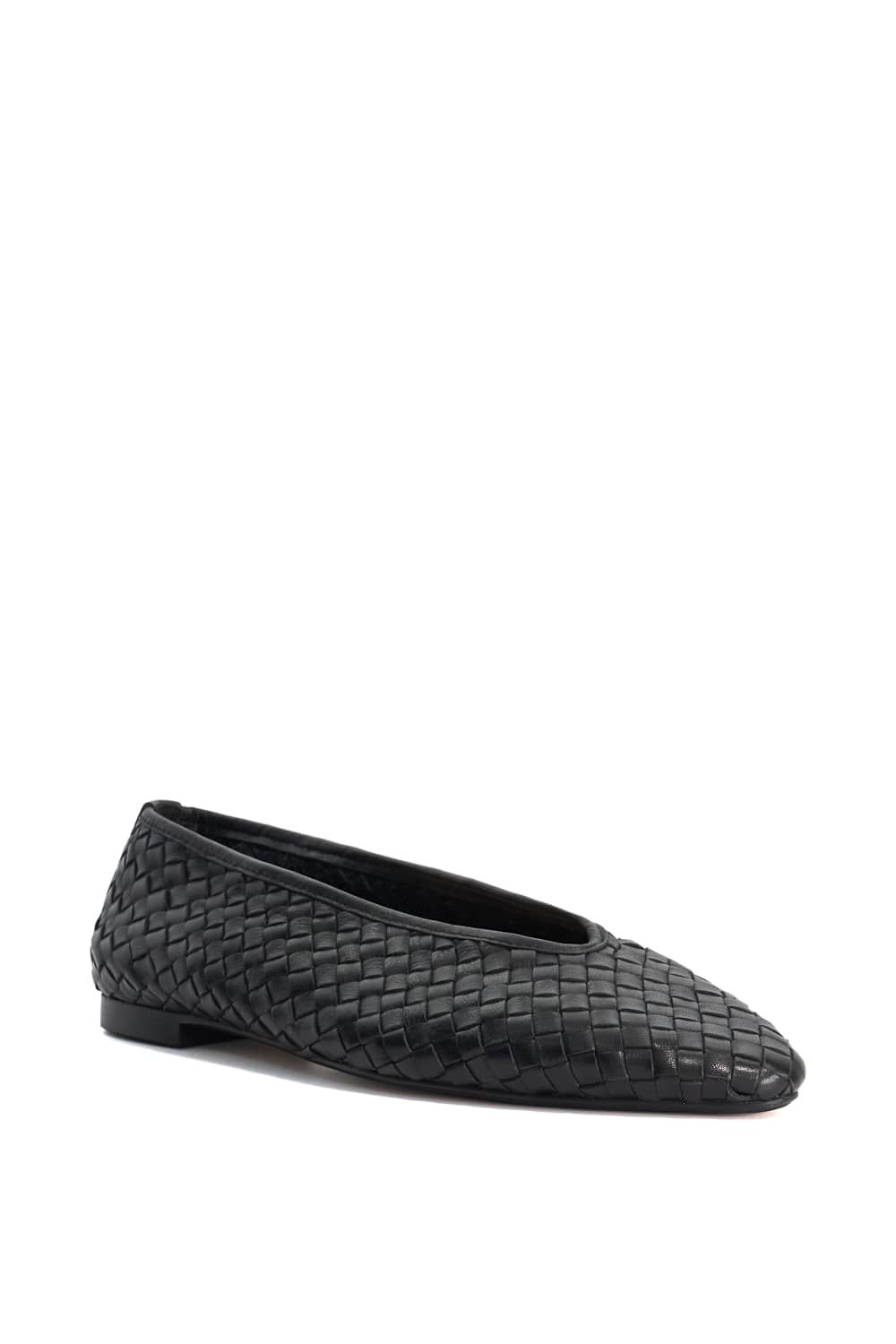 Dune London Henlee' Leather Ballet Pumps