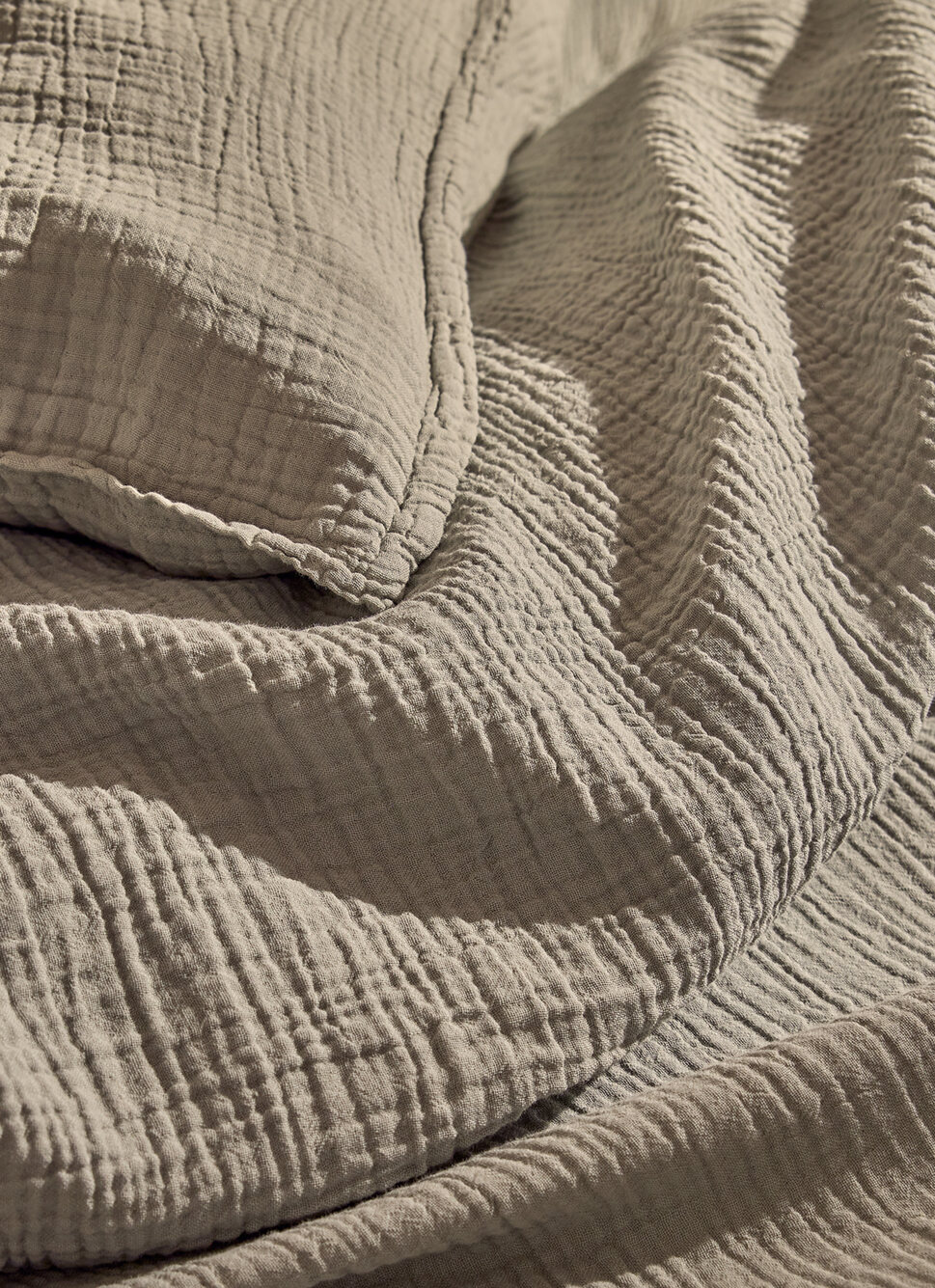 HOUSSE DE COUETTE DOUBLE GAZE DE COTON MOUSSE