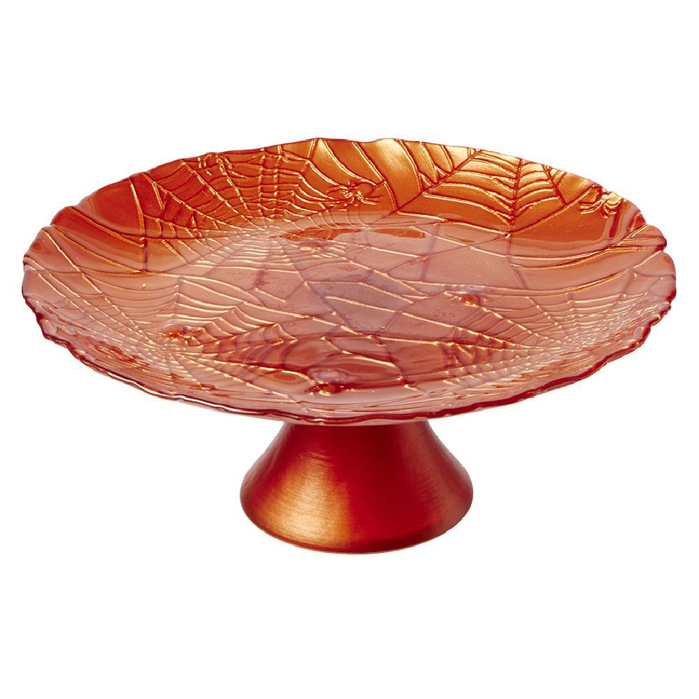 Plat de présentation Halloween en verre Ø21cm