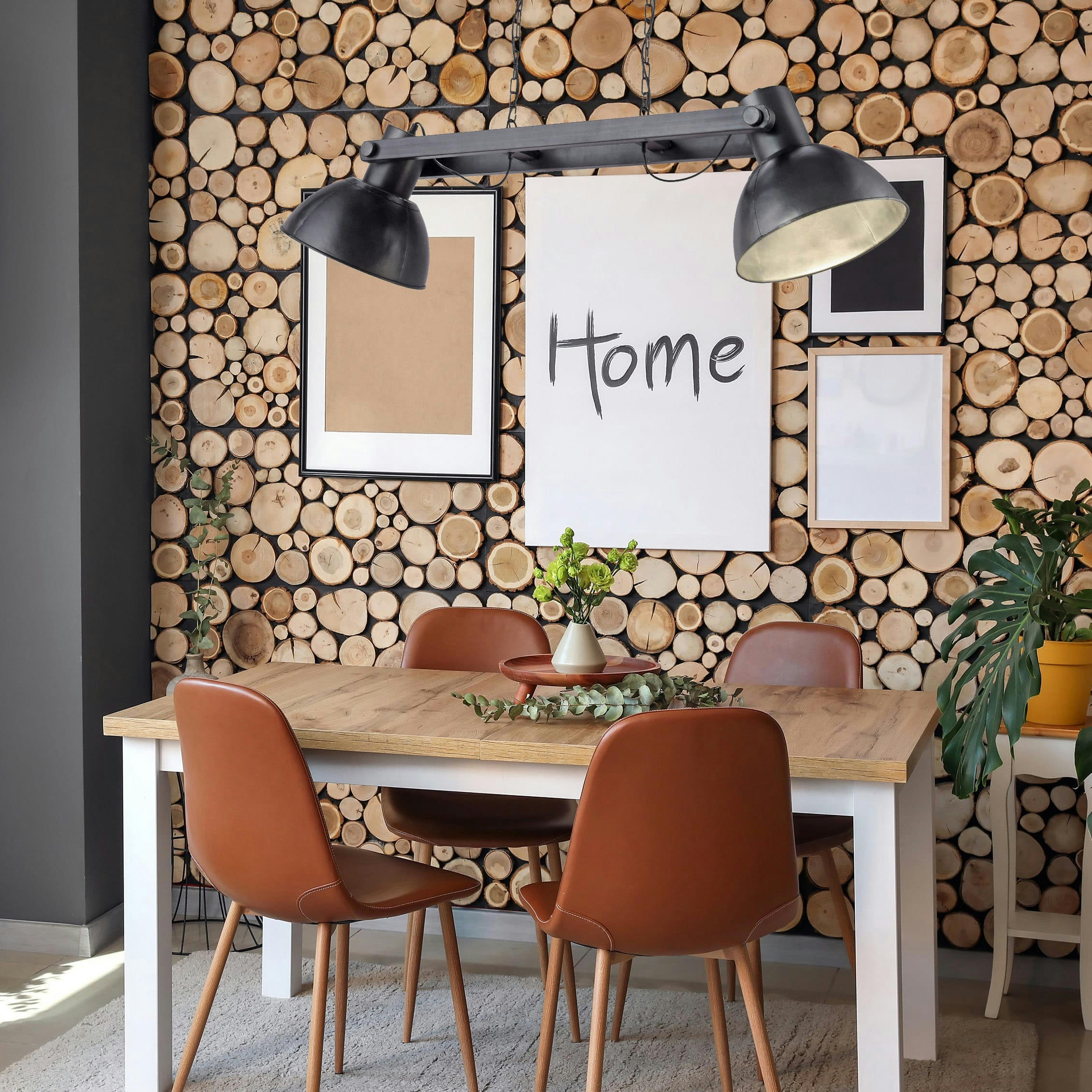 SAMIA - Suspension en métal noir