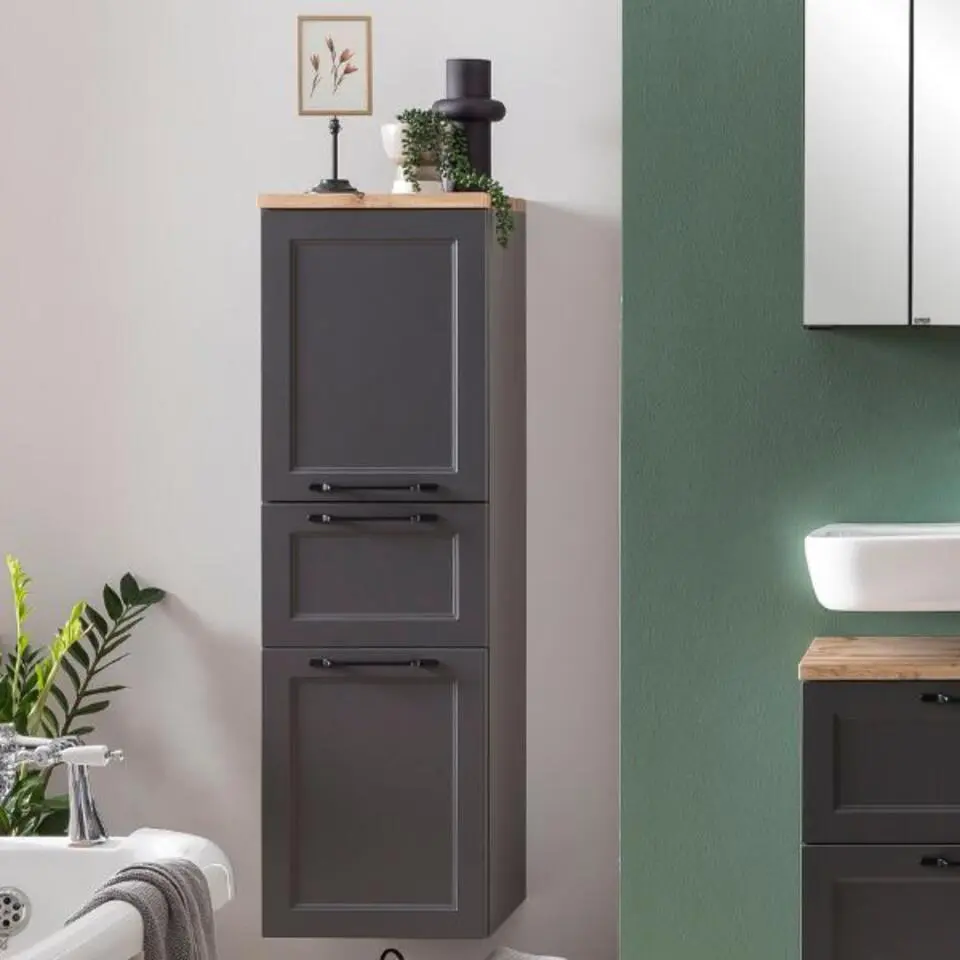 Middelgrote opbergkast Meran - 40 x 35 x 130 cm - Grijs