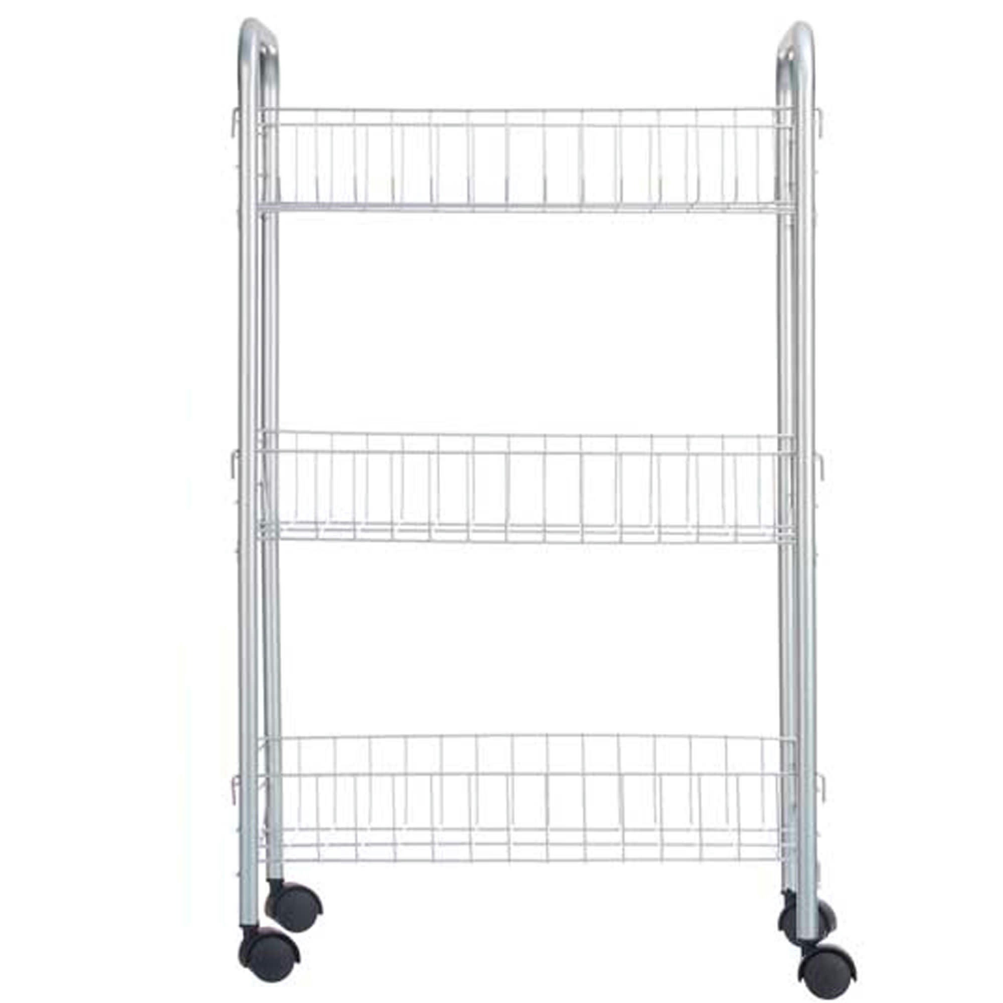 - Chariot a légumes en métal grillagé 3 niveaux