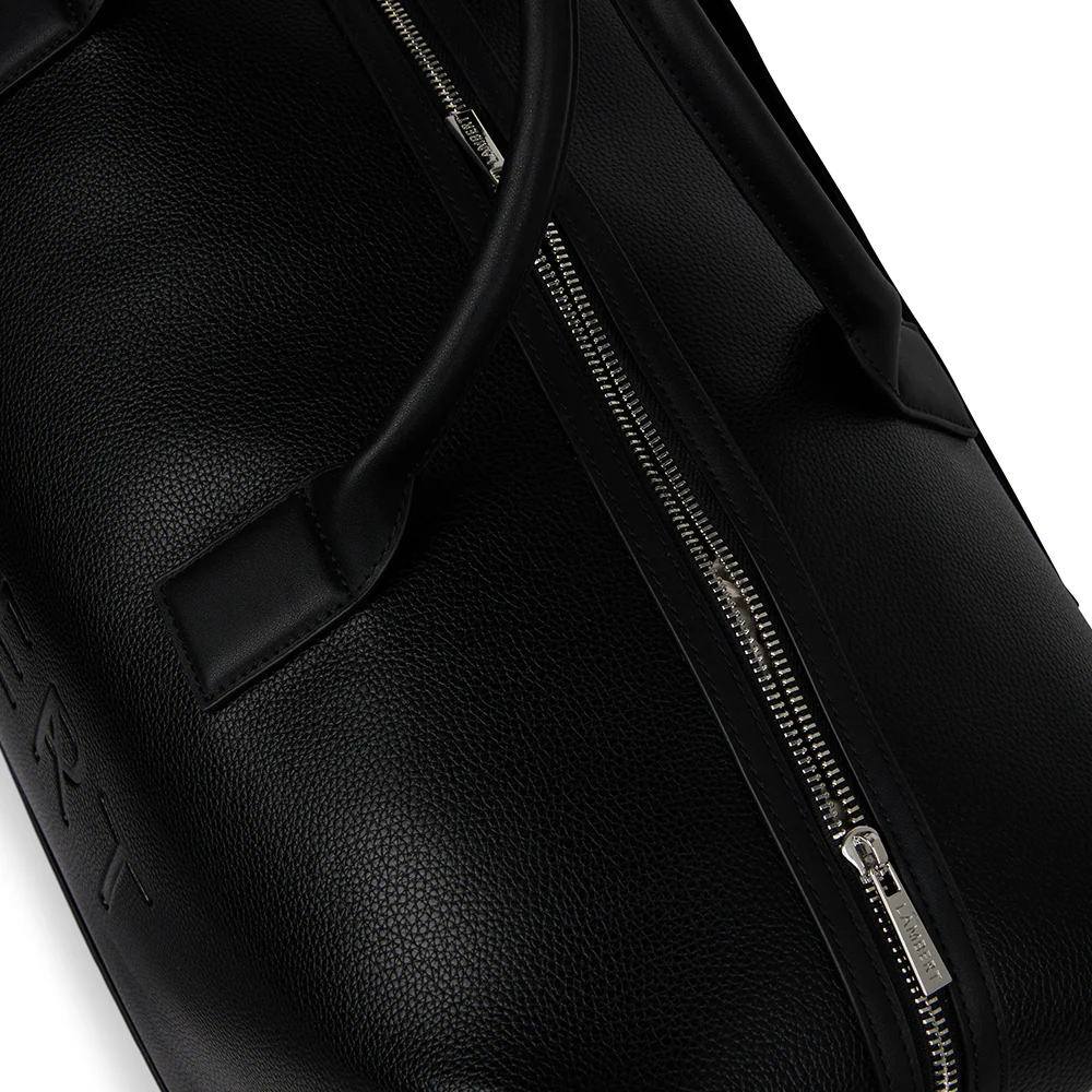 The June - Black Vegan Leather Travel Bag