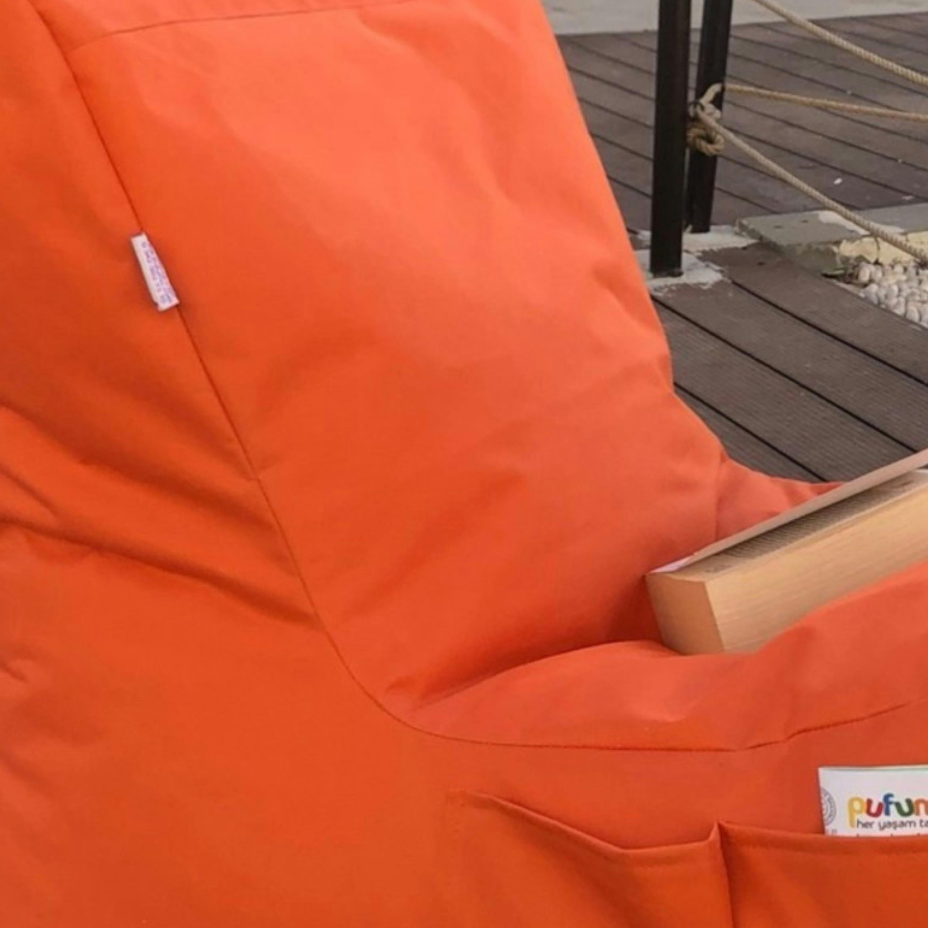 Pouf bain de soleil XXL imperméable – orange ARTA