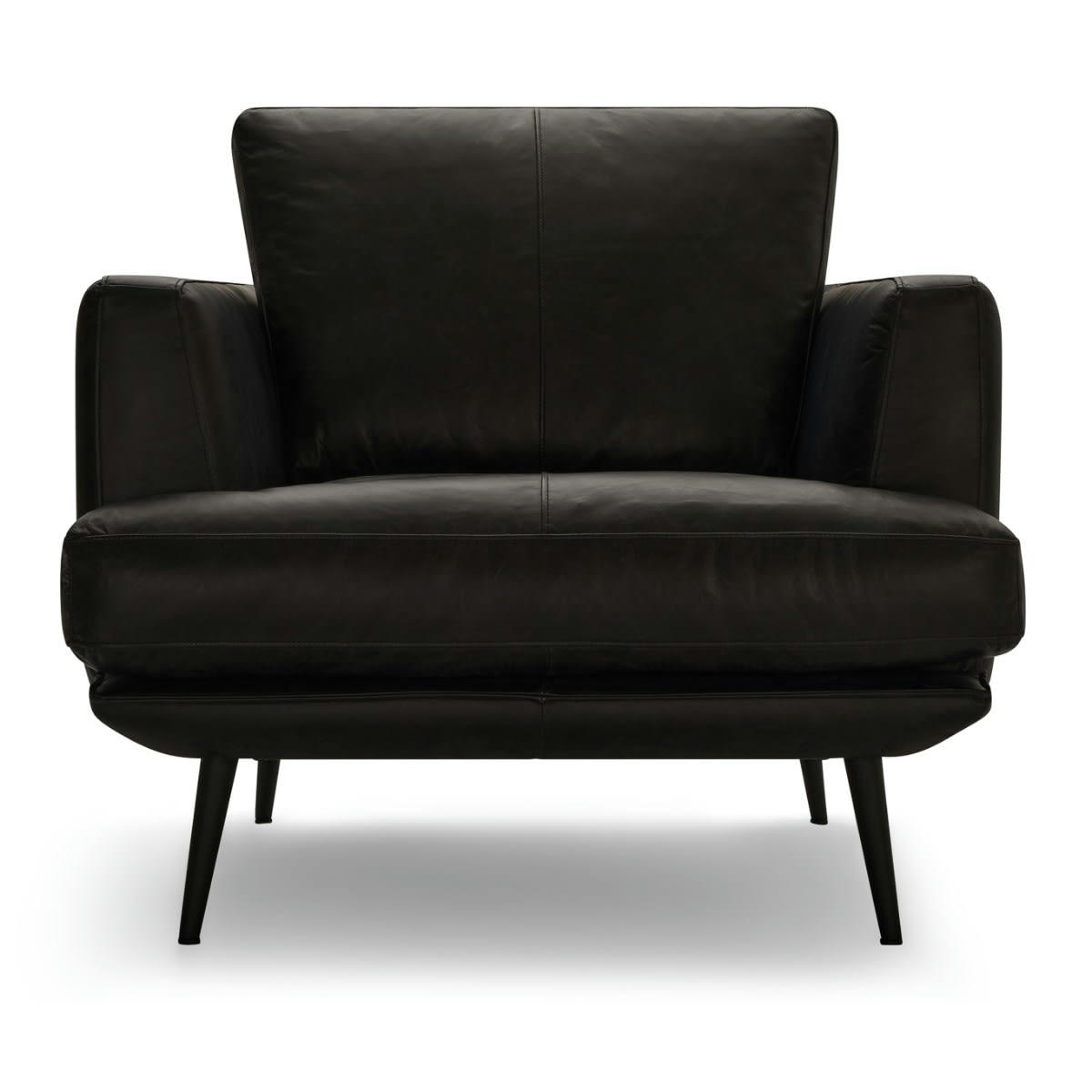 HAVANA - Fauteuil en cuir noir