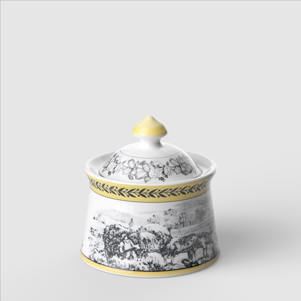 Audun Sugar bowl - Multi-colored, 8.8 oz, Premium Porcelain