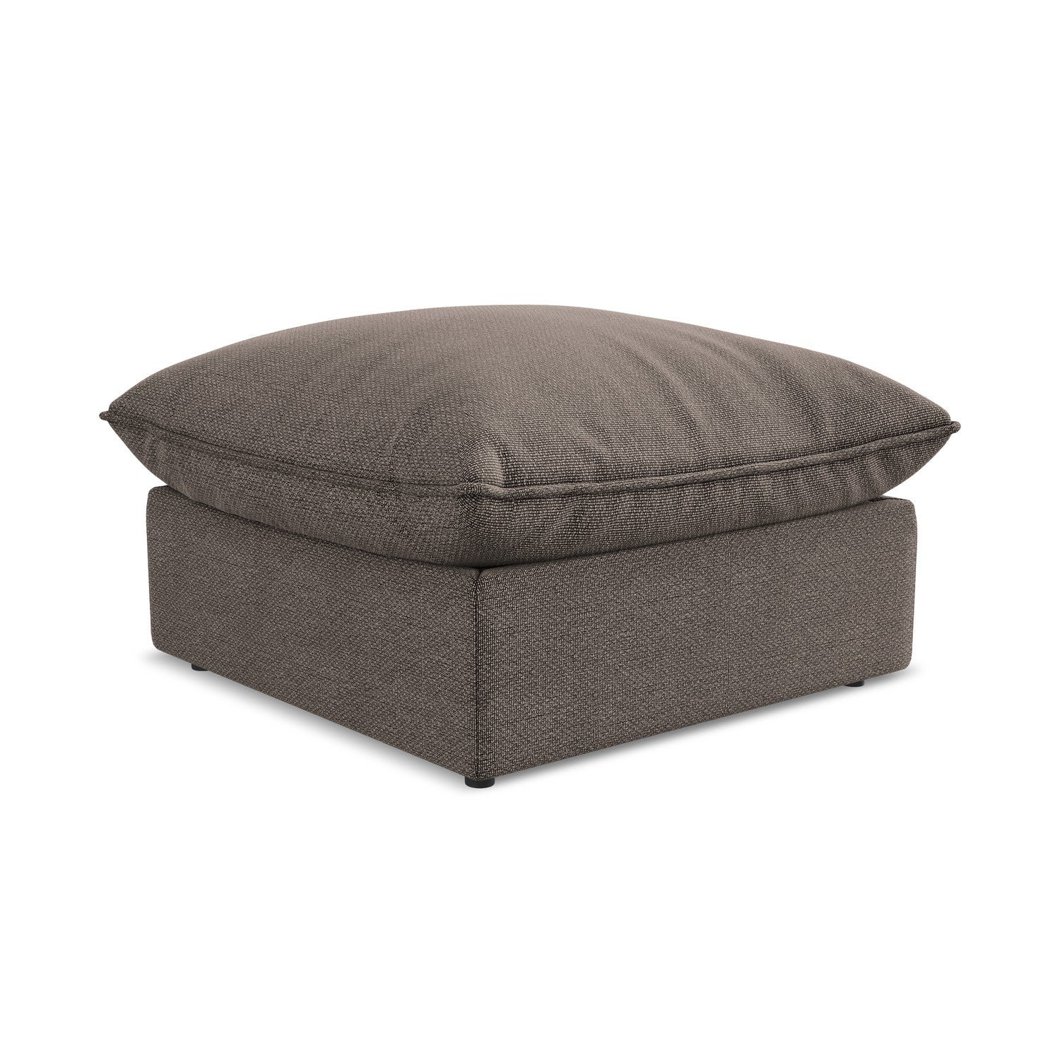 LaMiaSofa Poef Ravenna - bouclé - chocolade - 75x75x45