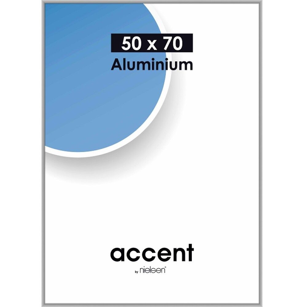 ALUMINIUMRAMME NIELSEN ACCENT SØLV 50X70CM