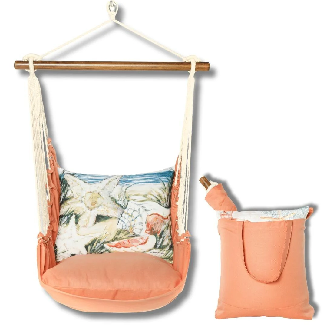 Magnolia Casual Swing Set 4 piece - Living Coral w/ Seashells