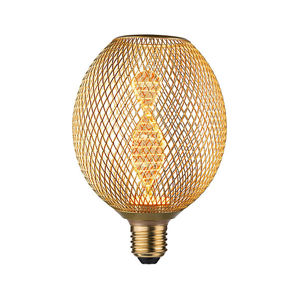 Metallic Glow Standard 230 V Globe LED E27 Helix 130lm 3,5W 1800K Laiton