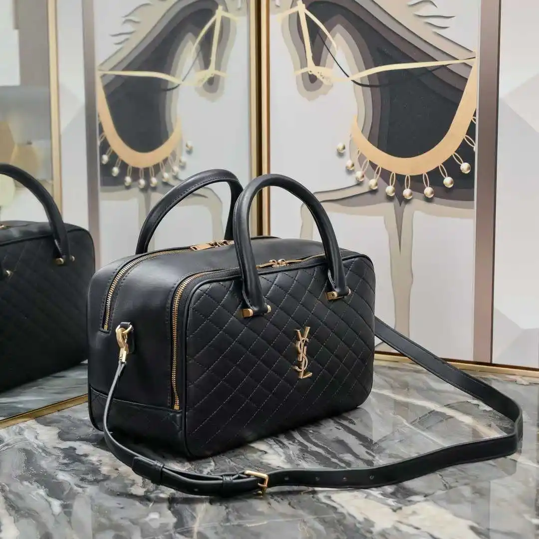 Saint Laurent Lambskin Lyia Quilted Duffle Bag (7A regular version)