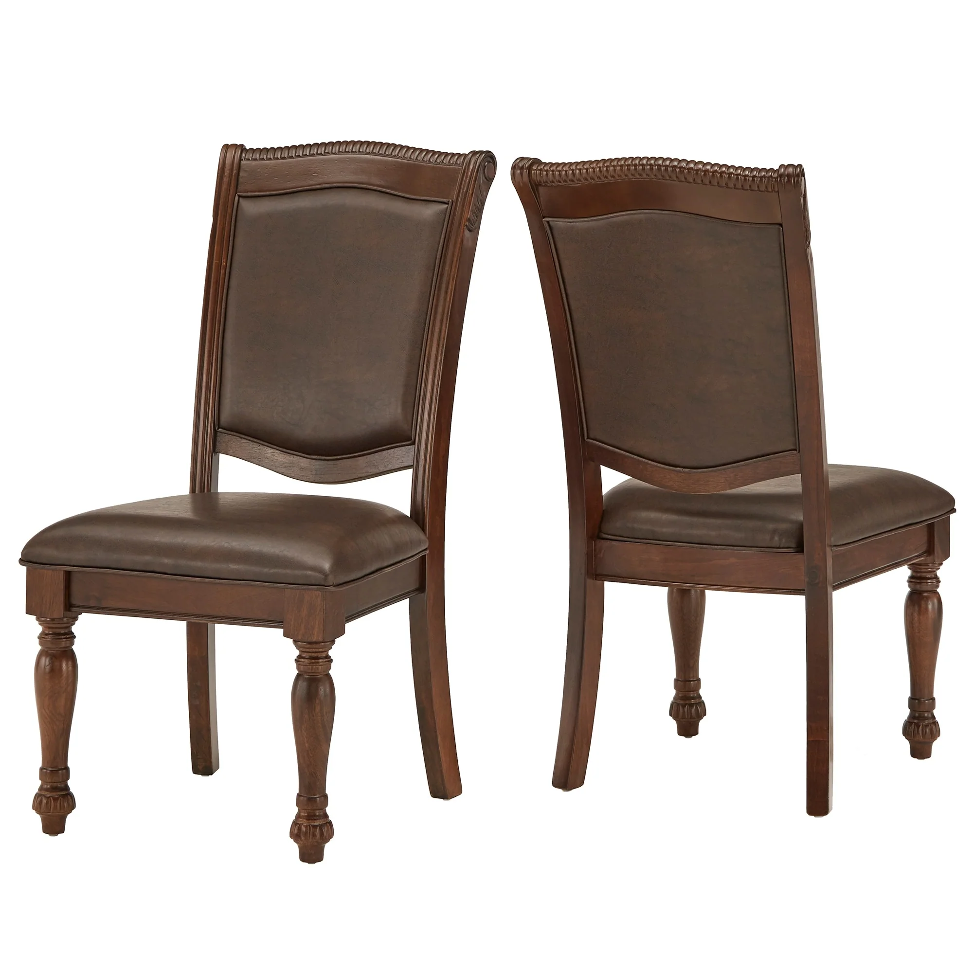 Constantinople Brown Faux Leather Dining Chairs (Set of 2) by iNSPIRE Q Classic