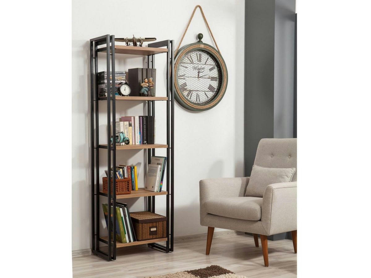 TENGA - TENGA - Bibliothèque Pin Atlantique Noir