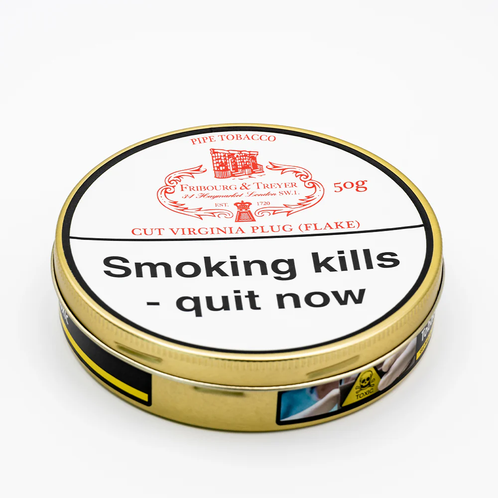 Fribourg & Treyer Cut Virginia Plug (Flake Cut) Pipe Tobacco 50g Tin