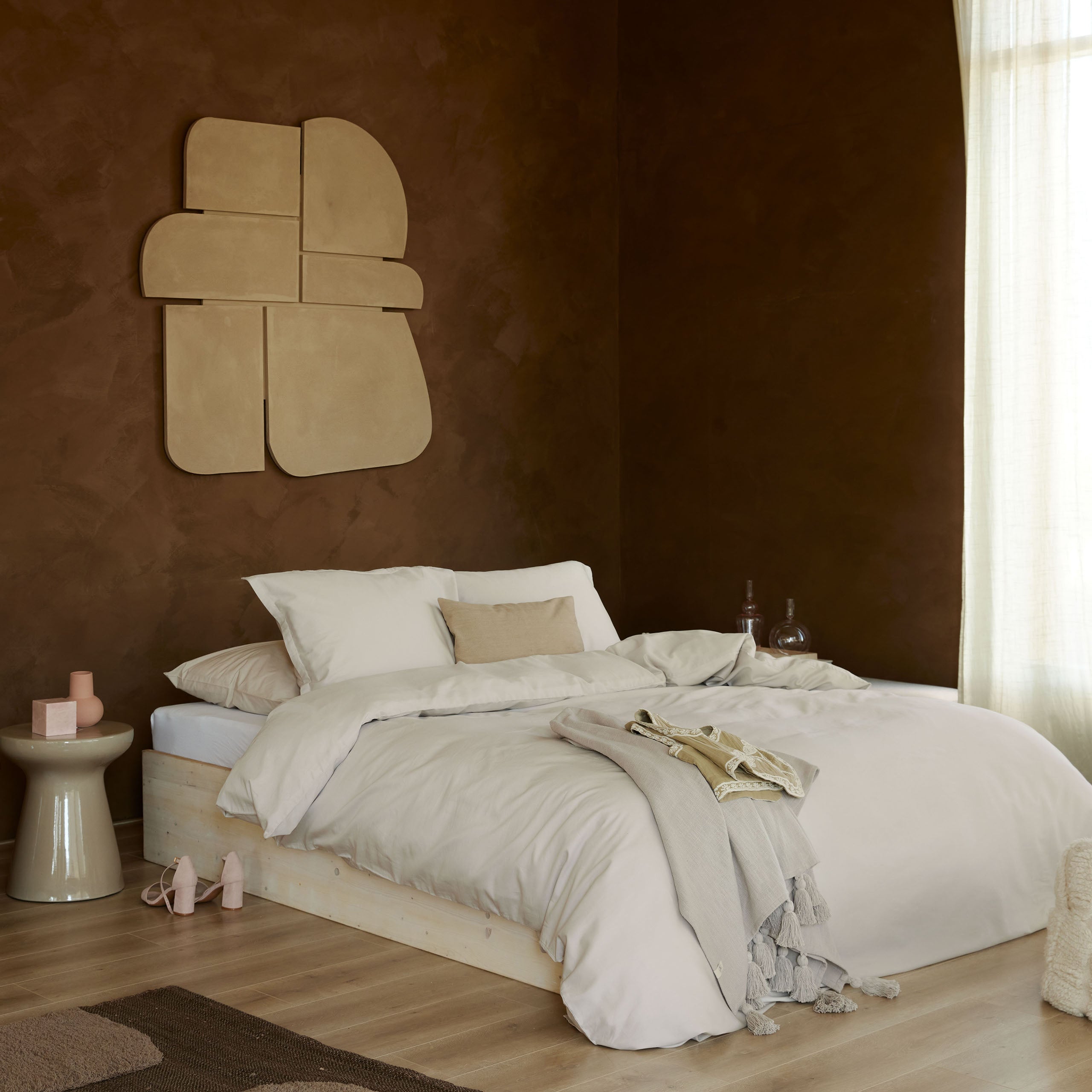 Walra Vintage Satin Dekbedovertrek 240 x 220 cm - Zand