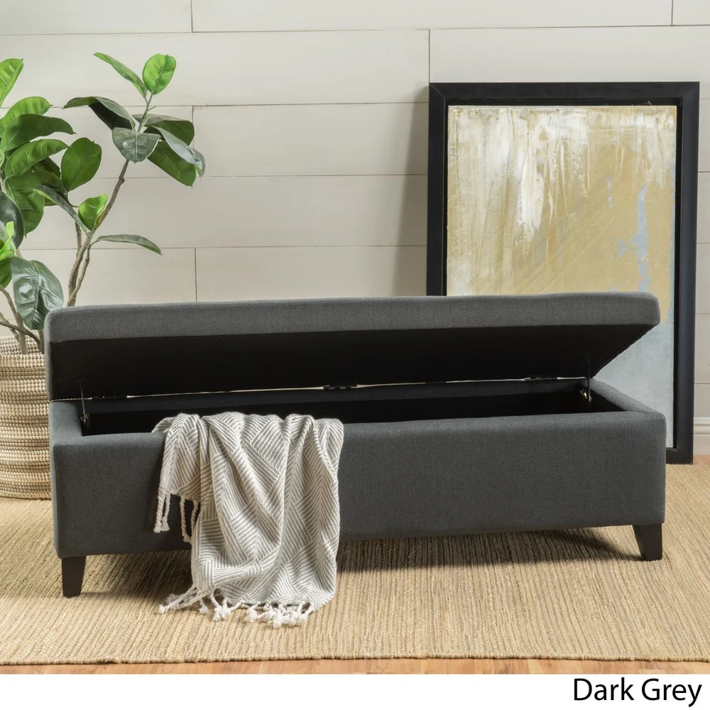 York Fabric Storage Ottoman Bench by Christopher Knight Home