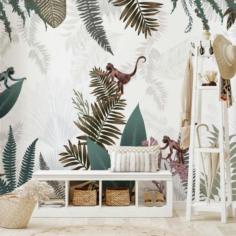 SWEET JUNGLE - Papier Peint Panoramique L432xH270cm Multicolore Jungle