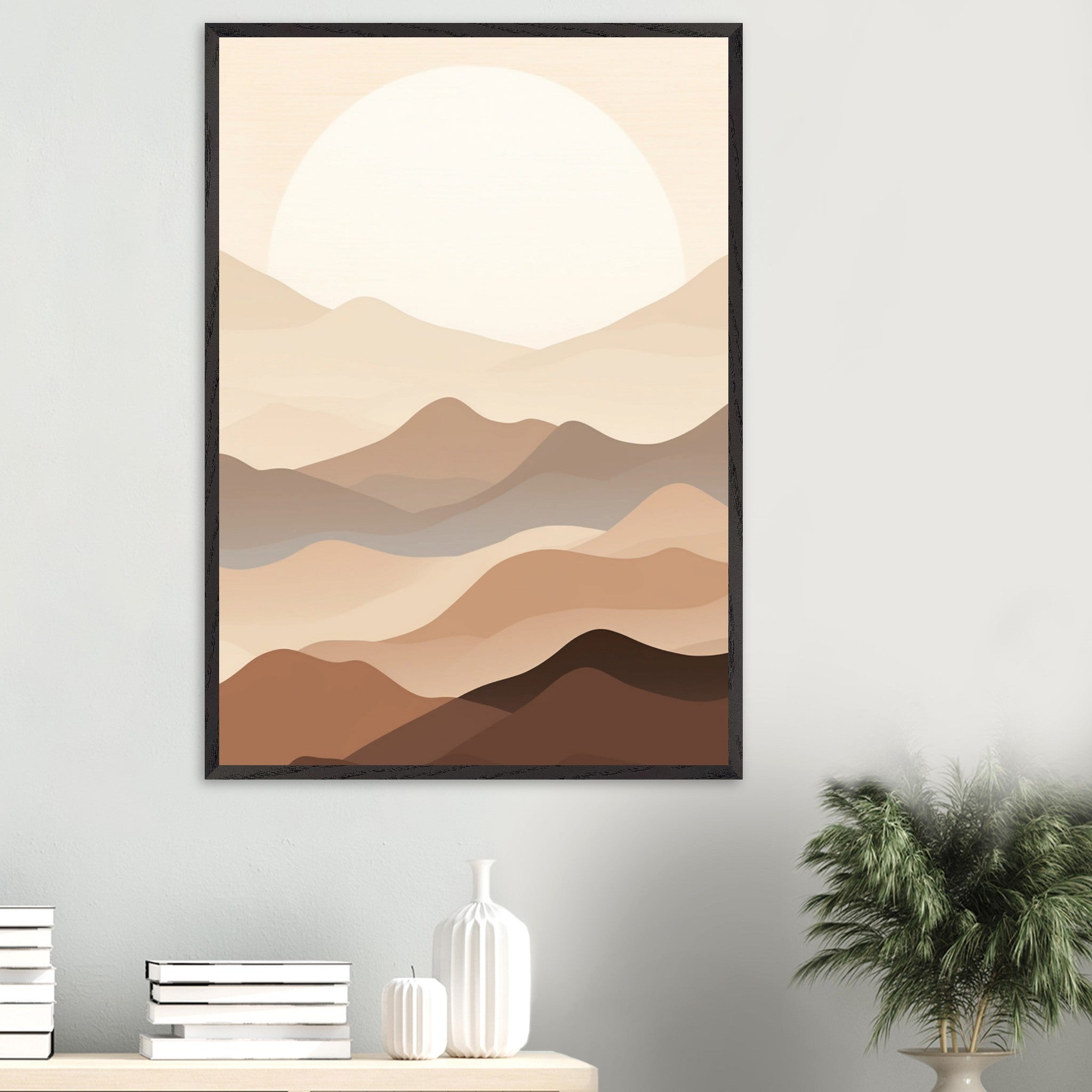 Artfulprints Poster Japandi landscape  - 70x100 cm - Meerkleurig